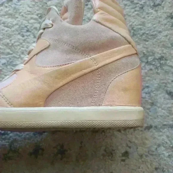 Alexander McQueen X Puma Women's Pink Ofeya Hidden Wedge High Fashion Trainers 7 - Picture 14 of 16
